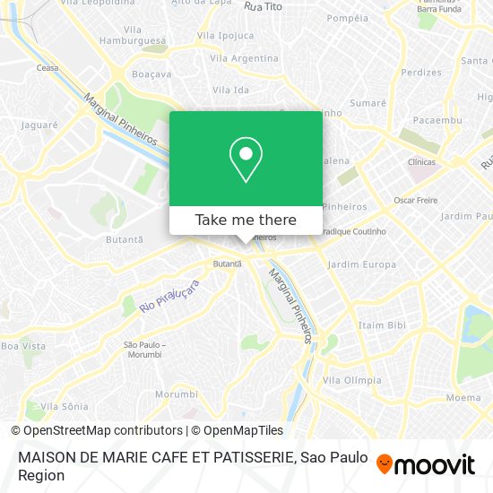 Mapa MAISON DE MARIE CAFE ET PATISSERIE