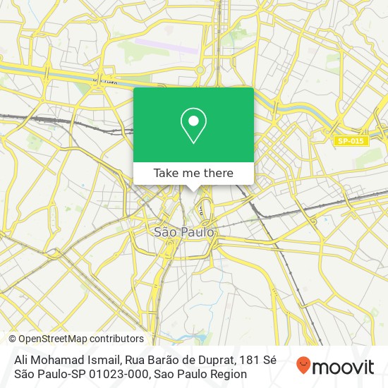 Mapa Ali Mohamad Ismail, Rua Barão de Duprat, 181 Sé São Paulo-SP 01023-000
