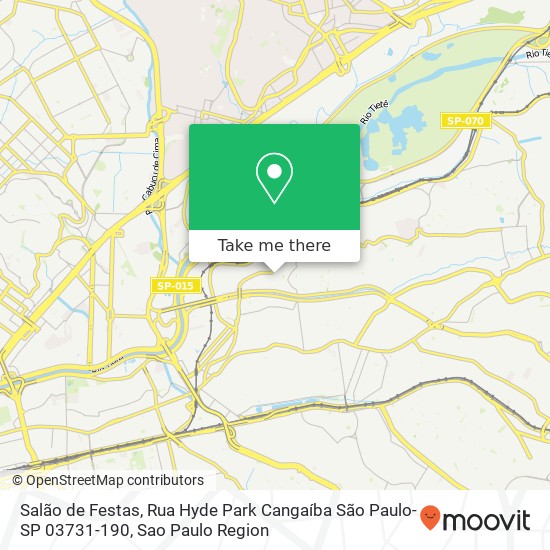 Salão de Festas, Rua Hyde Park Cangaíba São Paulo-SP 03731-190 map