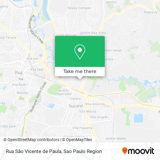 Mapa Rua São Vicente de Paula