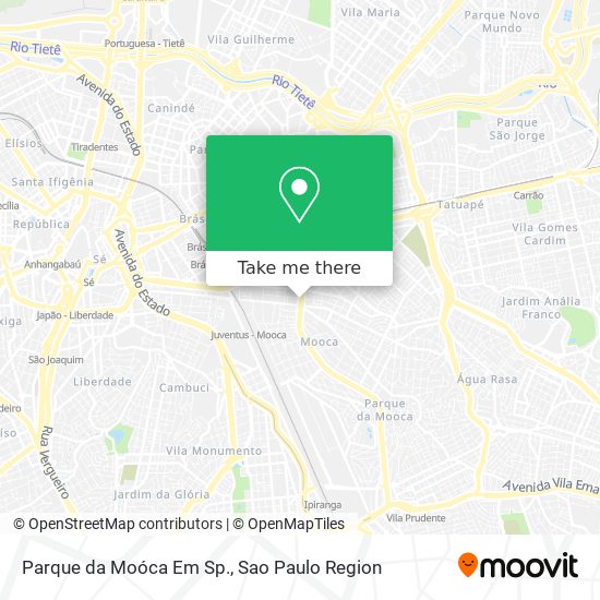 Parque da Moóca Em Sp. map