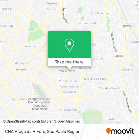 CNA Praça da Árvore map