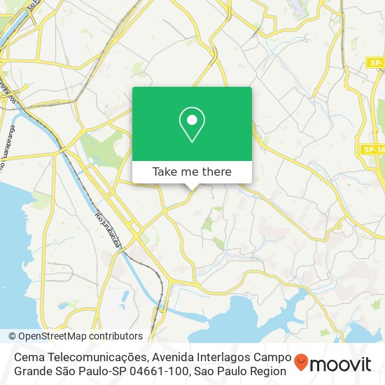 Cema Telecomunicações, Avenida Interlagos Campo Grande São Paulo-SP 04661-100 map