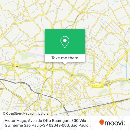 Mapa Victor Hugo, Avenida Otto Baumgart, 300 Vila Guilherme São Paulo-SP 02049-000