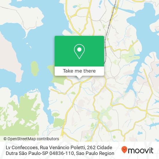 Mapa Lv Confeccoes, Rua Venâncio Poletti, 262 Cidade Dutra São Paulo-SP 04836-110