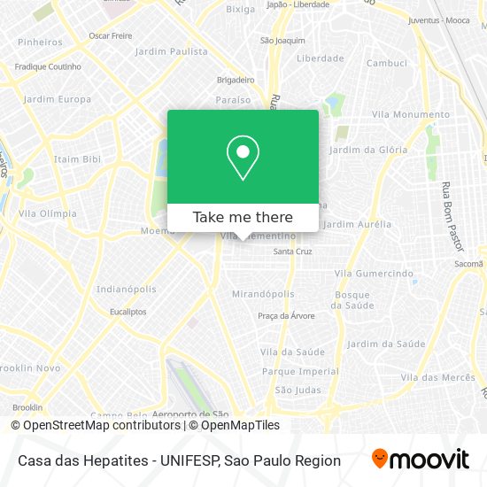Mapa Casa das Hepatites - UNIFESP