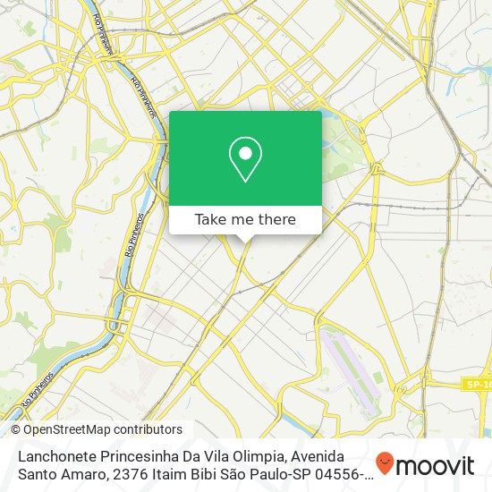 Lanchonete Princesinha Da Vila Olimpia, Avenida Santo Amaro, 2376 Itaim Bibi São Paulo-SP 04556-100 map