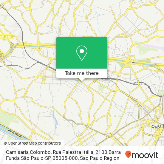 Camisaria Colombo, Rua Palestra Itália, 2100 Barra Funda São Paulo-SP 05005-000 map