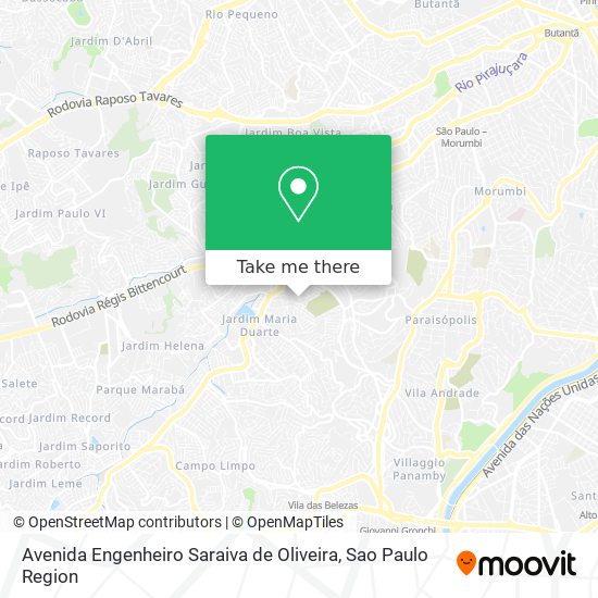 Mapa Avenida Engenheiro Saraiva de Oliveira