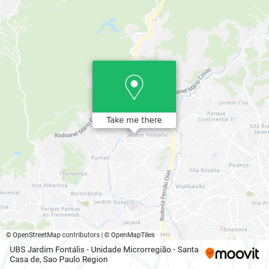 UBS Jardim Fontális - Unidade Microrregião - Santa Casa de map