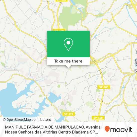 Mapa MANIPULE FARMACIA DE MANIPULACAO, Avenida Nossa Senhora das Vitórias Centro Diadema-SP 09910-140