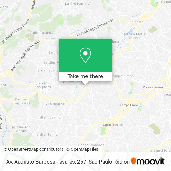 Mapa Av. Augusto Barbosa Tavares, 257