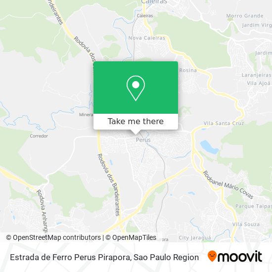 Mapa Estrada de Ferro Perus Pirapora