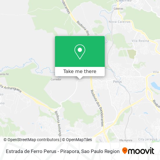 Estrada de Ferro Perus - Pirapora map