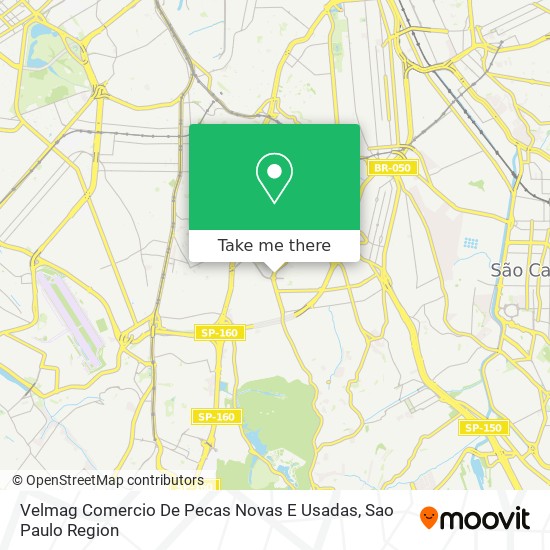 Velmag Comercio De Pecas Novas E Usadas map