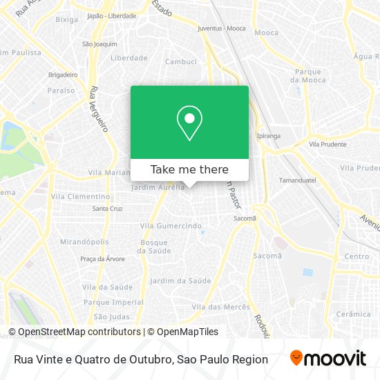 Mapa Rua Vinte e Quatro de Outubro