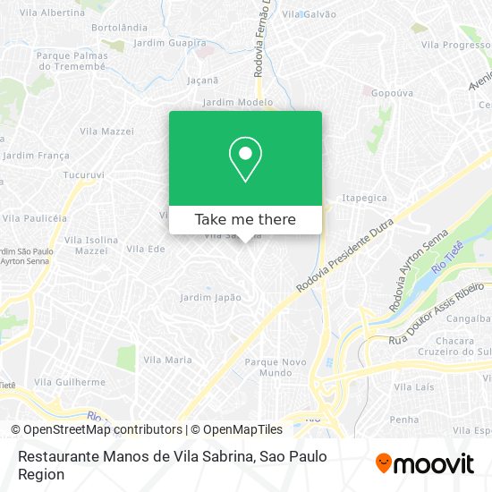 Restaurante Manos de Vila Sabrina map