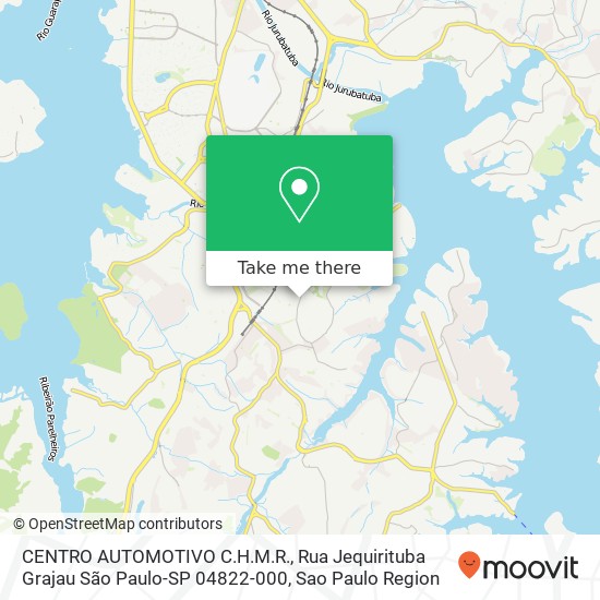 CENTRO AUTOMOTIVO C.H.M.R., Rua Jequirituba Grajau São Paulo-SP 04822-000 map