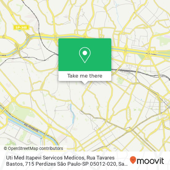 Uti Med Itapevi Servicos Medicos, Rua Tavares Bastos, 715 Perdizes São Paulo-SP 05012-020 map