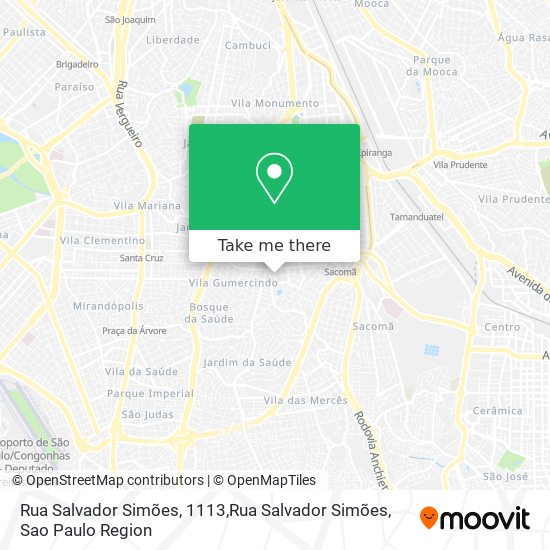 Mapa Rua Salvador Simões, 1113,Rua Salvador Simões