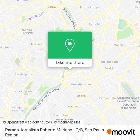 Mapa Parada Jornalista Roberto Marinho - C / B