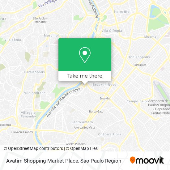 Mapa Avatim Shopping Market Place