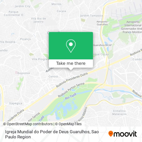 Igreja Mundial do Poder de Deus Guarulhos map