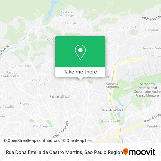 Mapa Rua Dona Emília de Castro Martins