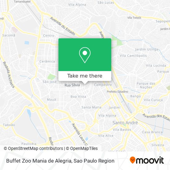 Buffet Zoo Mania de Alegria map