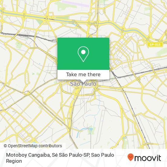 Mapa Motoboy Cangaiba, Sé São Paulo-SP