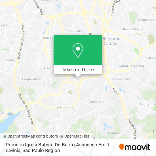 Primeira Igreja Batista Do Bairro Assuncao Em J Lavinia map