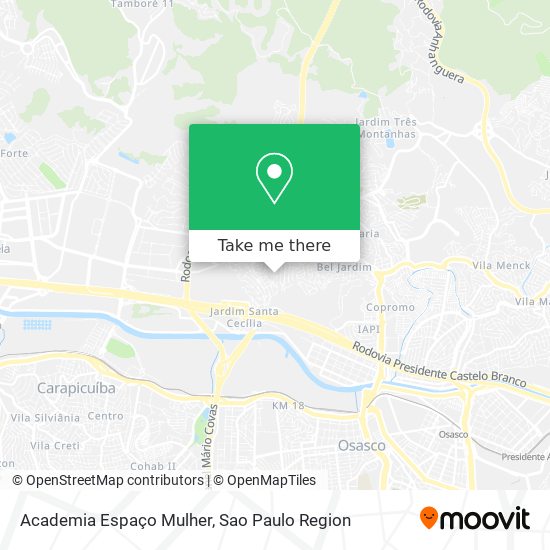 Academia Espaço Mulher map