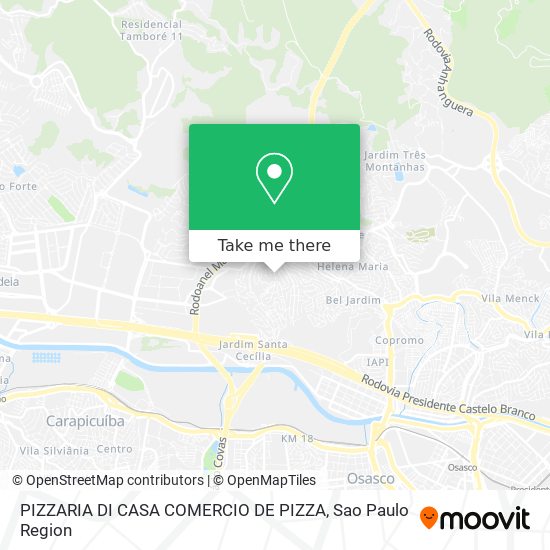 PIZZARIA DI CASA COMERCIO DE PIZZA map