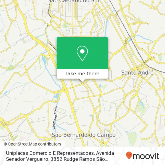Uniplacas Comercio E Representacoes, Avenida Senador Vergueiro, 3852 Rudge Ramos São Bernardo do Campo-SP 09602-000 map