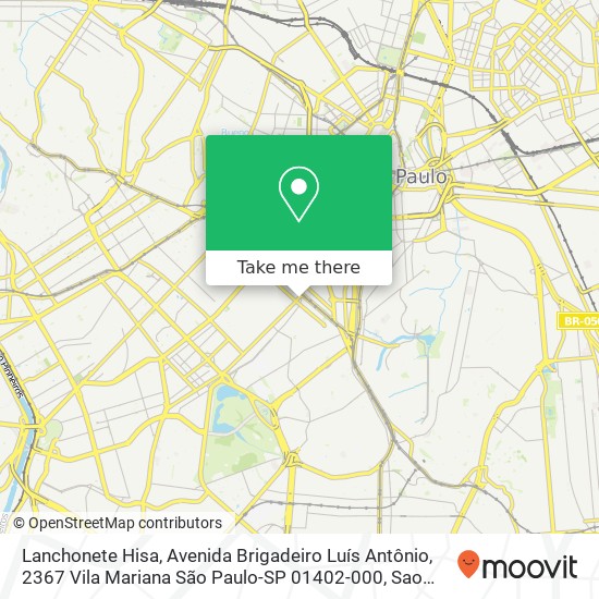 Lanchonete Hisa, Avenida Brigadeiro Luís Antônio, 2367 Vila Mariana São Paulo-SP 01402-000 map