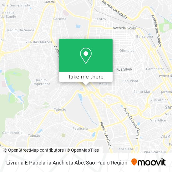 Mapa Livraria E Papelaria Anchieta Abc