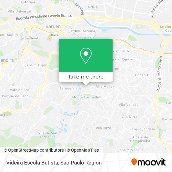 Videira Escola Batista map