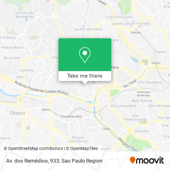 Av. dos Remédios, 933 map