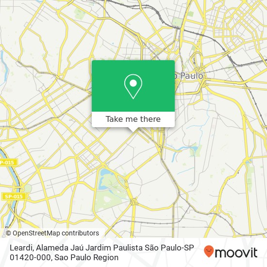 Mapa Leardi, Alameda Jaú Jardim Paulista São Paulo-SP 01420-000