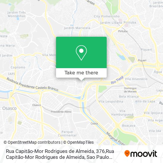 Mapa Rua Capitão-Mor Rodrigues de Almeida, 376,Rua Capitão-Mor Rodrigues de Almeida