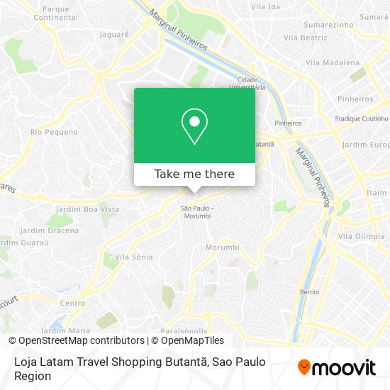 Loja Latam Travel Shopping Butantã map