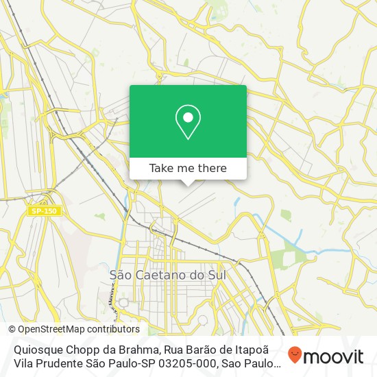 Quiosque Chopp da Brahma, Rua Barão de Itapoã Vila Prudente São Paulo-SP 03205-000 map