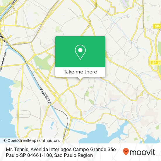 Mr. Tennis, Avenida Interlagos Campo Grande São Paulo-SP 04661-100 map