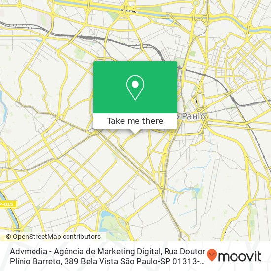 Mapa Advmedia - Agência de Marketing Digital, Rua Doutor Plínio Barreto, 389 Bela Vista São Paulo-SP 01313-020