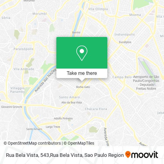 Mapa Rua Bela Vista, 543,Rua Bela Vista