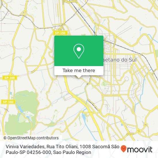Viniva Variedades, Rua Tito Oliani, 1008 Sacomã São Paulo-SP 04256-000 map
