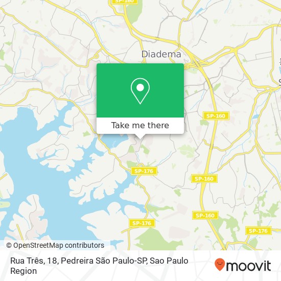 Rua Três, 18, Pedreira São Paulo-SP map