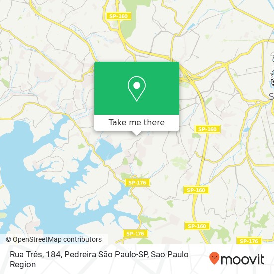 Mapa Rua Três, 184, Pedreira São Paulo-SP