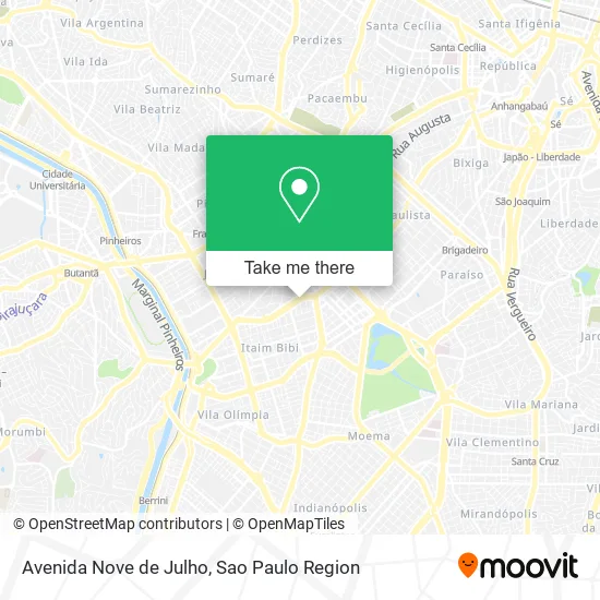 Avenida Nove de Julho map