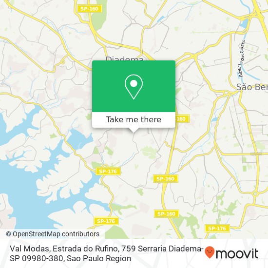 Val Modas, Estrada do Rufino, 759 Serraria Diadema-SP 09980-380 map